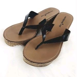 Montego Bay Club Wedge Sandals sz 9.5